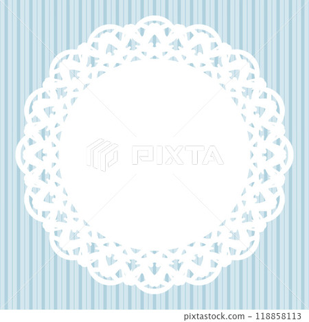 Round lace x stripes (blue) 118858113