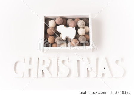 Cute Animal White Christmas Cute Animal White Christmas 118858352