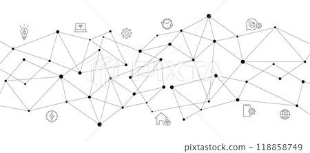 幾何抽象六角科學技術圖示背景 幾何抽象六角科學技術圖示背景 118858749