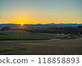 Sunset seen from the hills of Biei 118858893