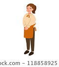 Waitress illustration Waitress illustration 118858925