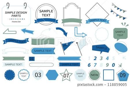 Easy-to-use, simple and stylish frame set blue color 118859005