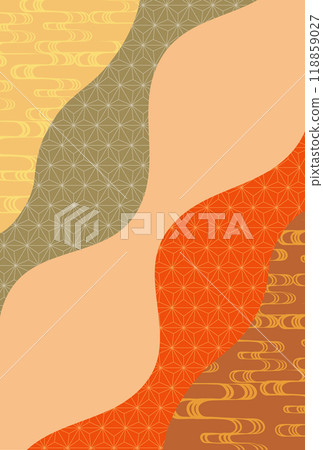 秋天橙色日本圖案背景 118859027