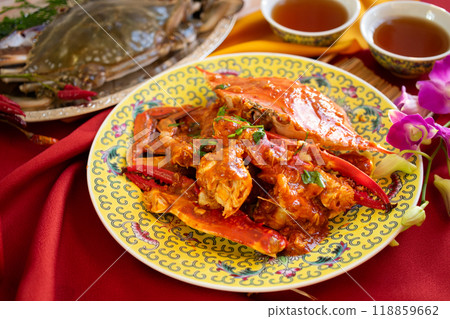 Chinese stir-fried blue crab (1) Chinese stir-fried blue crab (1) 118859662