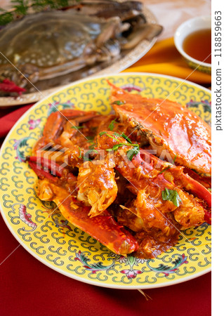 Chinese stir-fried blue crab (2) Chinese stir-fried blue crab (2) 118859663