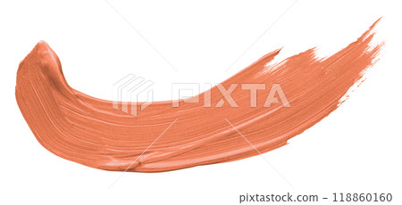 Shiny orange brush isolated on white background 118860160