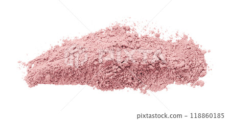 Pink powder isolated on white background Pink powder isolated on white background 118860185