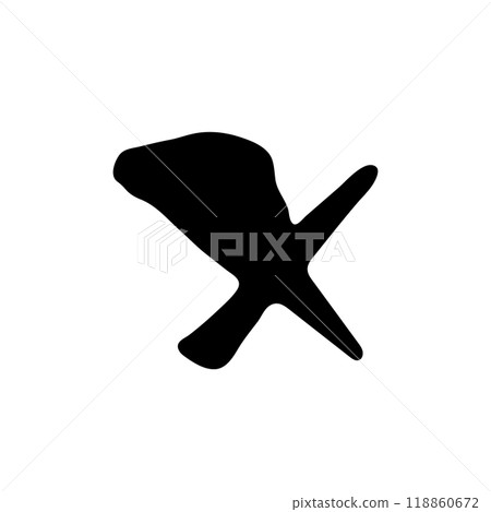 x（字母/小寫）/手寫書法材料 118860672