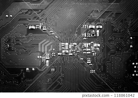 Black Mainboard panel background. 118861042