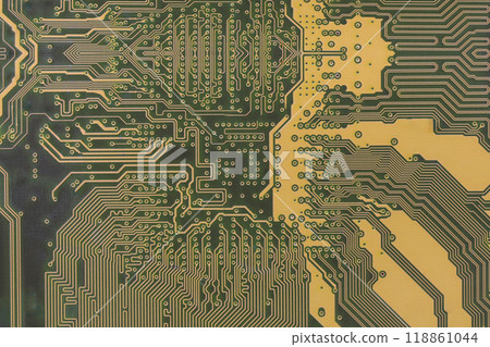 Yellow Mainboard panel background. 118861044