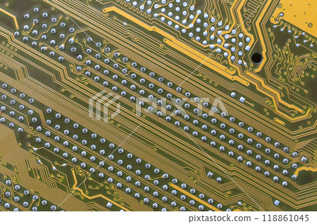 Yellow Mainboard panel background. 118861045