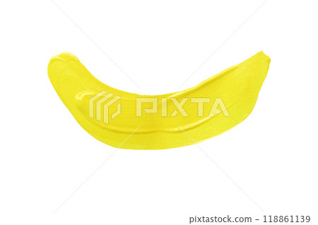 Yellow brush isolated on white background. Yellow brush isolated on white background. 118861139