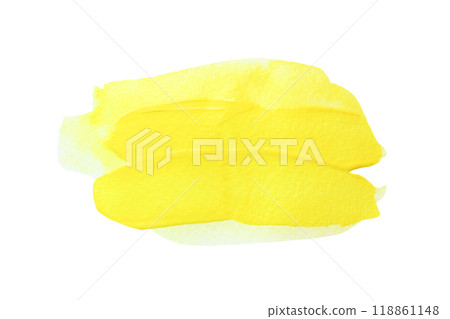 Yellow brush isolated on white background. Yellow brush isolated on white background. 118861148
