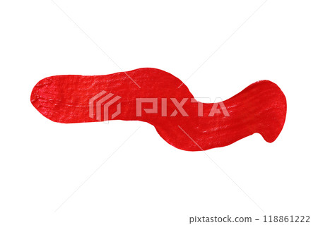 Red brush isolated on white background. 118861222