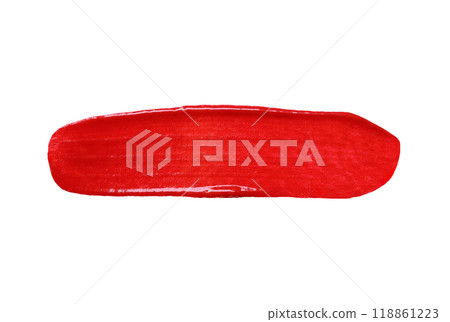 Red brush isolated on white background. Red brush isolated on white background. 118861223