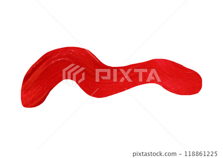 Red brush isolated on white background. Red brush isolated on white background. 118861225