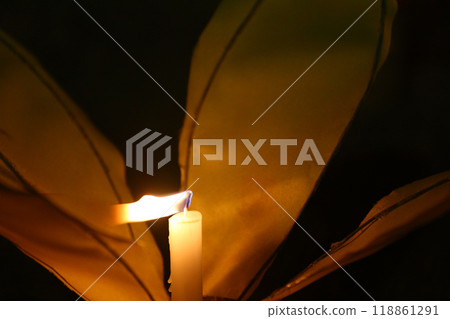 Candles are lit in colorful lanterns at the Loi Krathong festival. 118861291