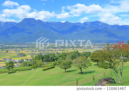九月的安曇野鄉和北阿爾卑斯山 118861467