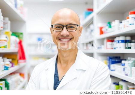 A smiling pharmacist 118861478