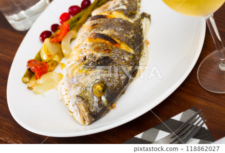 Dorado baked in oven Dorado baked in oven 118862027