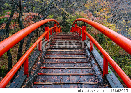 Late autumn at Ikaho Onsen, Kajika Bridge (Shibukawa, Gunma Prefecture) Late autumn at Ikaho Onsen, Kajika Bridge (Shibukawa, Gunma Prefecture) 118862065