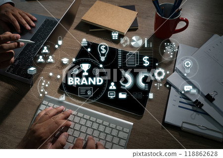 Brand concept business brand design project identity a company brand management tracking performance 118862628