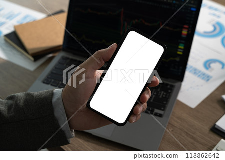 new phone Technology smartphone with blank screen and modern frame less design 118862642