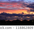美麗的日落天空景觀和城市景觀 118862809