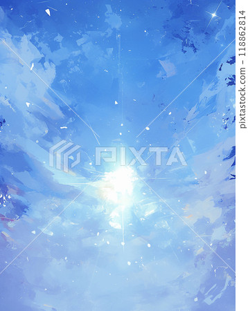 冬天的天空和太陽 AI 影像 118862814