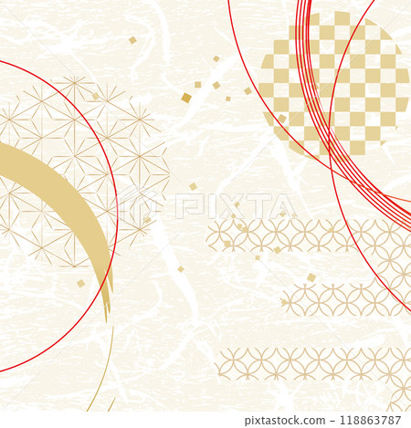 美麗的日本圖案插畫背景 118863787