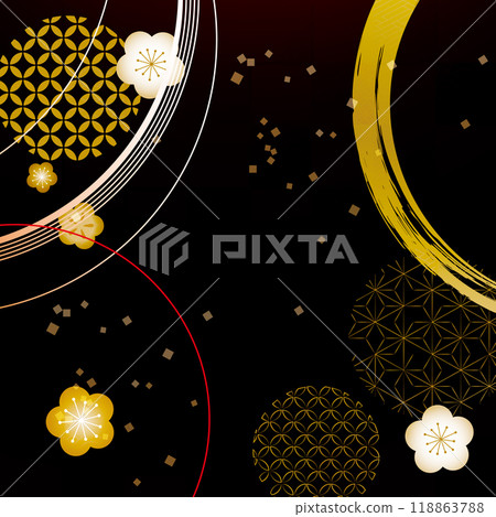 美麗的日本圖案插畫背景 118863788