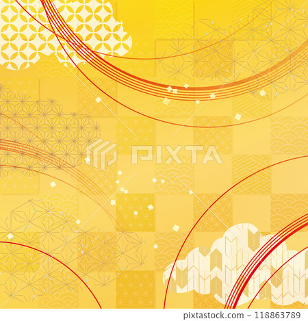 Beautiful Japanese pattern illustration background 118863789