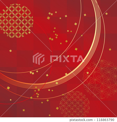 Beautiful Japanese pattern illustration background set 118863790