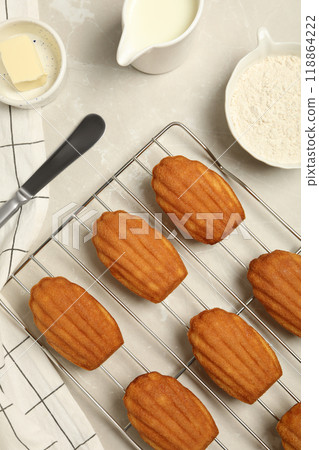 Madeleine cakes, food for eat with tea and coffee Madeleine cakes, food for eat with tea and coffee 118864222