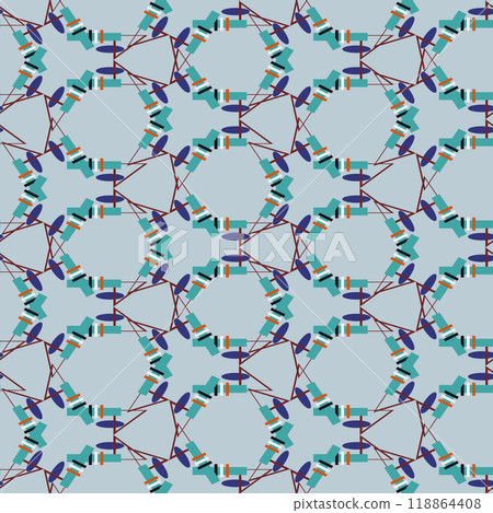 Abstract shape simple geometric motif classic pattern continuous background. Modern fabric design textile swatch dress, man shirt allover print block. Abstract shape simple geometric motif classic pattern continuous background. Modern fabric design textile swatch dress, man shirt allover print block. 118864408