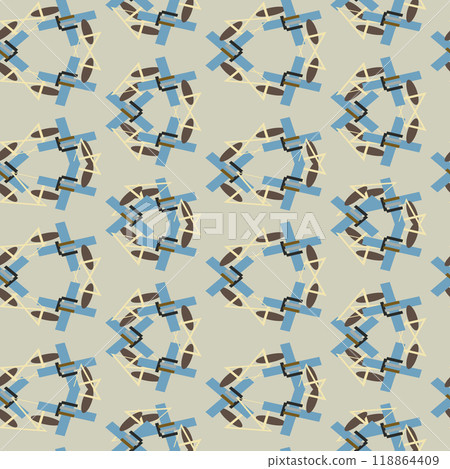 Textile motif seamless pattern. Abstract line shape geometric motif basic pattern continuous background. Man shirt all over print block. Textile motif seamless pattern. Abstract line shape geometric motif basic pattern continuous background. Man shirt all over print block. 118864409