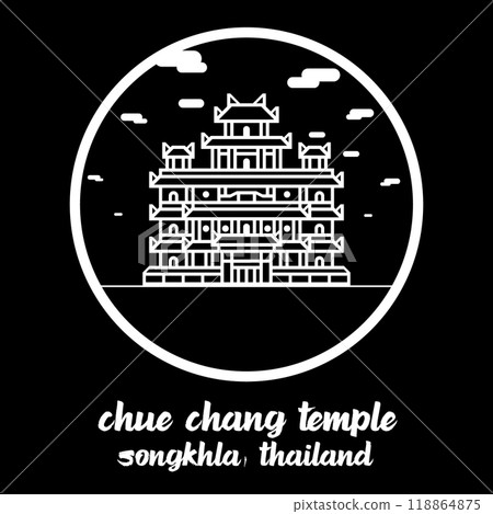 Circle Icon Chue Chang Temple. vecor illustration Circle Icon Chue Chang Temple. vecor illustration 118864875