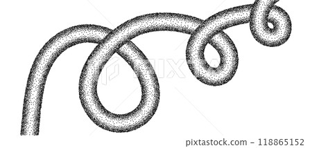 Abstract background with dotted line. Landing page with stipple dots background. Black dots on a white background. 118865152