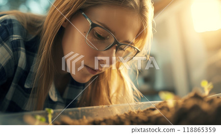 Close-up portrait of a female agronomist. 118865359