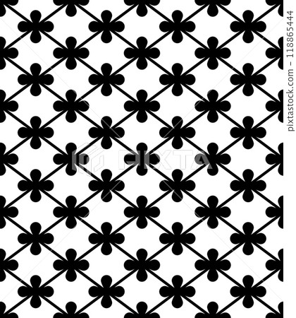 Flower arch shape on diagonal lines pattern 118865444