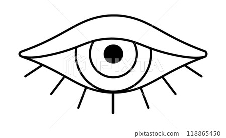 Half-closed eye tired and sleepy Half-closed eye tired and sleepy 118865450