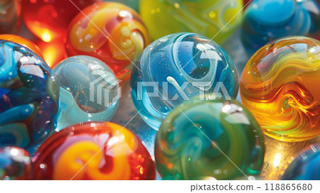 Close up of colorful colored balls 118865680