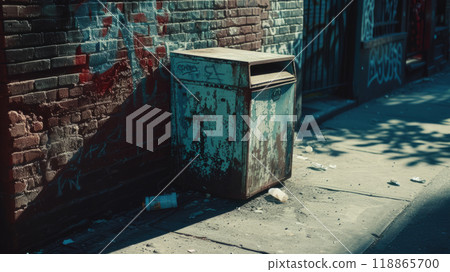 Old trash can Old trash can 118865700