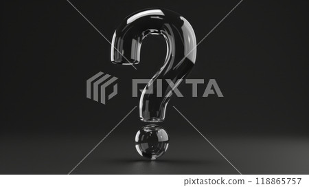 Glass question mark 118865757