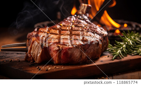 Appetizing grilled steak 118865774