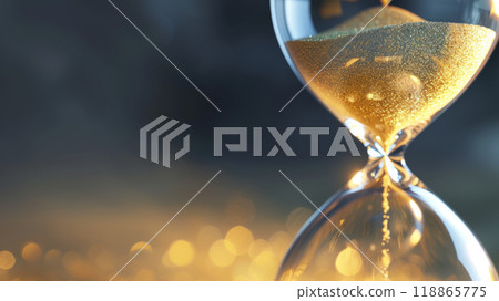 Close up of an hourglass 118865775
