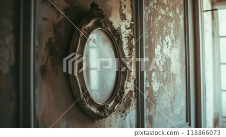 Old vintage mirror in an abandoned house. 118866073