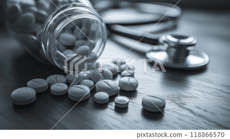 Close-up of a bunch of pills Close-up of a bunch of pills 118866570