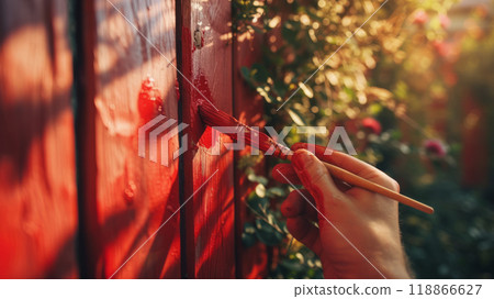 Painting the fence red 118866627