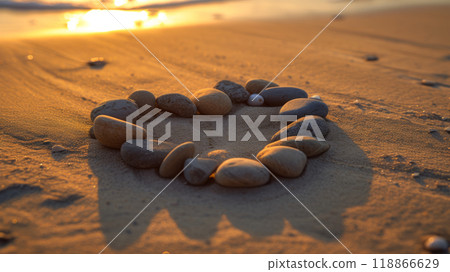 A heart made of pebbles. 118866629